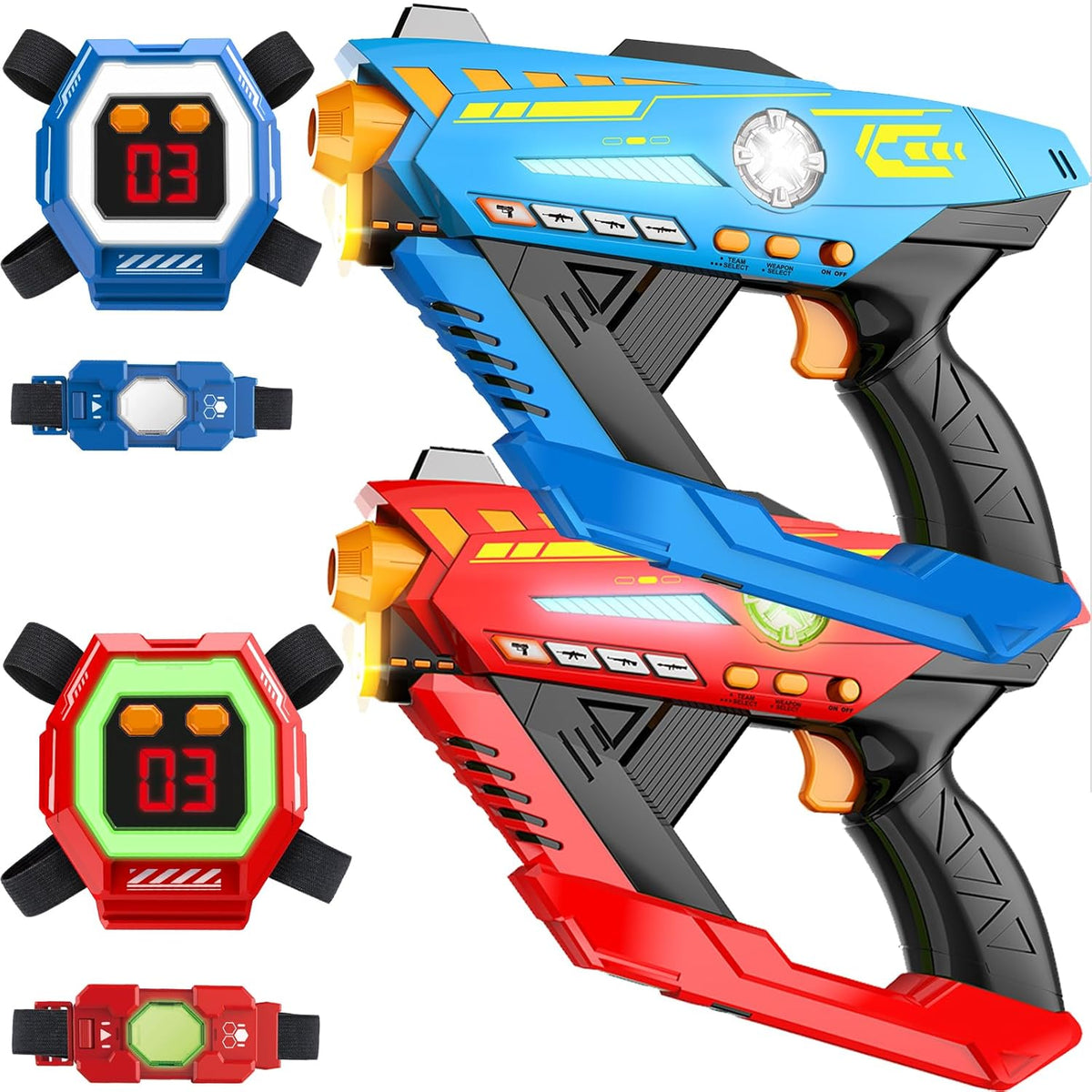 CheerCrew laser tag guns set of two front view