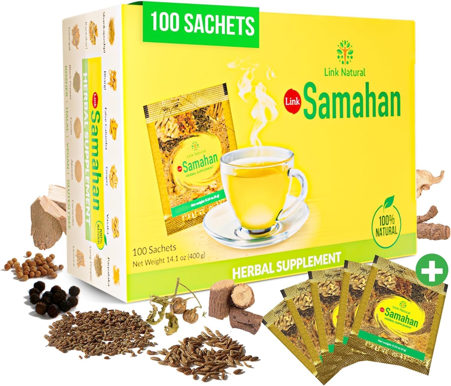 LINK NATURAL Samahan Tea x 100 Sachets - Image 1