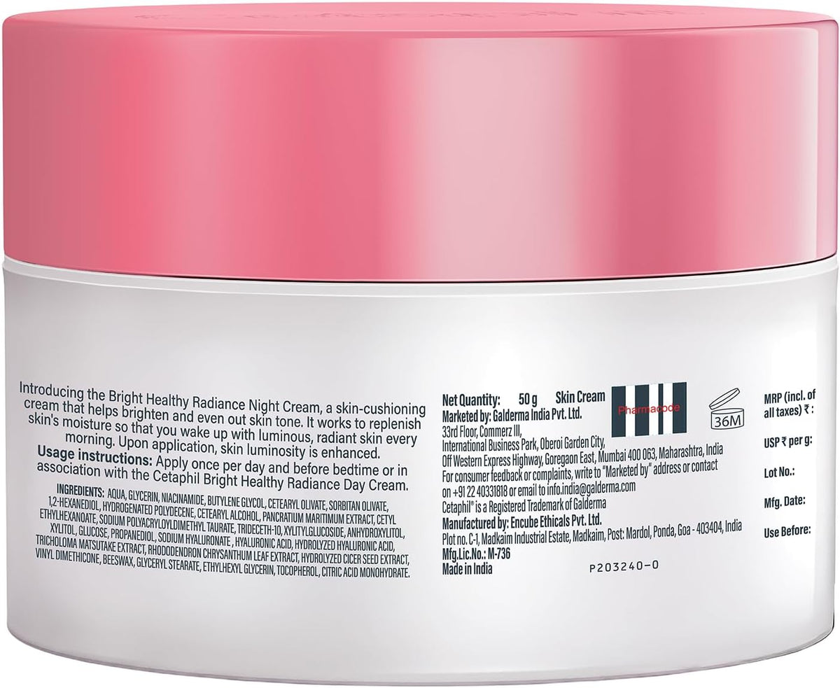 Cetaphil Brightening Night Comfort Cream - 50 g| For Dark Spots, Uneven Skin Tone| Hyaluronic Acid & Niacinamide| Fragrance Free| Dermatologist Recommended - Image 9