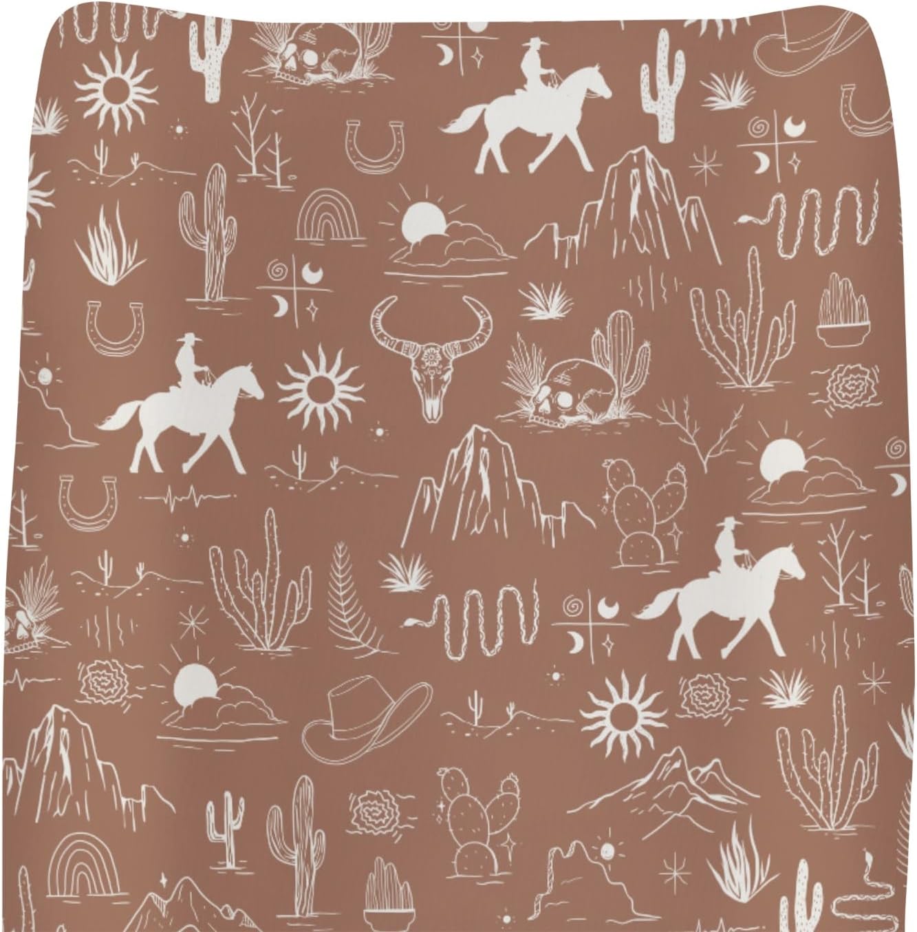 ZoUbqchY Western Cowboy changing pad cover front view