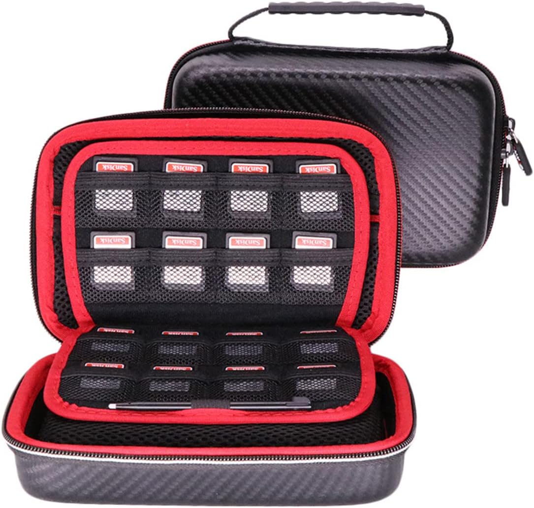 VSEER Nintendo 3DS XL carrying case front view showing black hard shell exterior