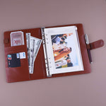 Antner 6 ring refillable notebook open interior layout