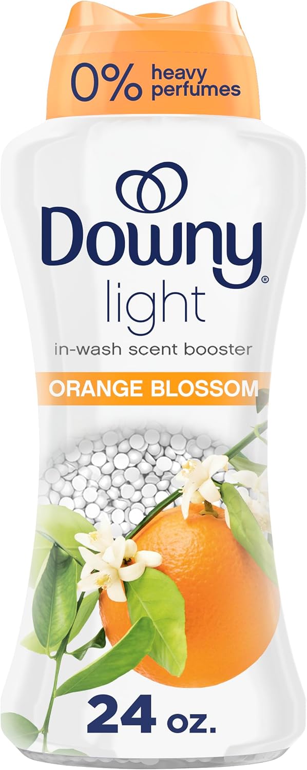 Downy Light Laundry Scent Booster Beads, Orange Blossom Scent, 24.0 OZ, In-wash fabric beads designed to be gentle with a light boost of scent, No Heavy Perfumes - Image 1