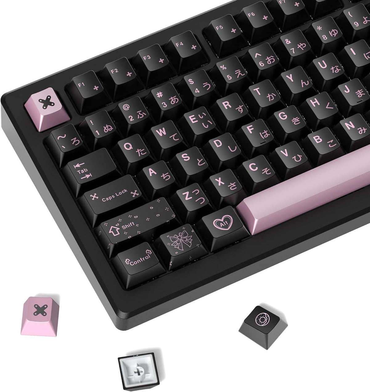 dagaladoo White Topographic Keyboard keycaps,Double Shot PBT keycaps | Shine Through Keycaps dye-sub,Side Print,Cherry Profile keycaps for Mechanical Keyboard 60%/65%/75%/TKL/96%/100% US Layout - Image 10