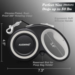 Augwind retractable leash mechanism showing tangle-free hook