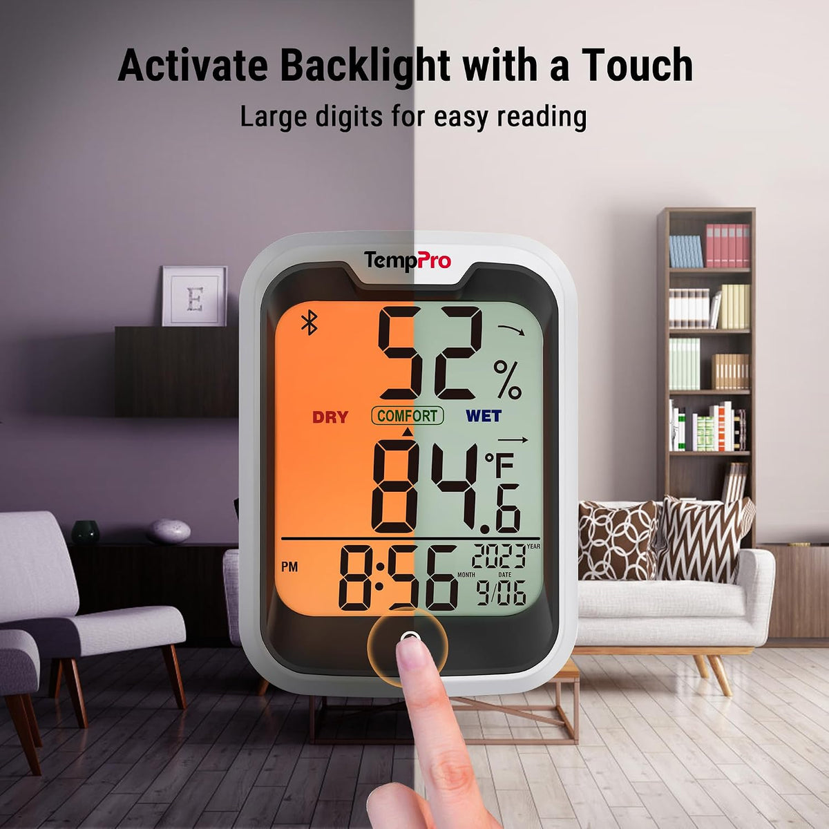 TempPro environmental monitor comfort level indicator