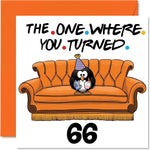 Stuff4 66th birthday card front view greeting card