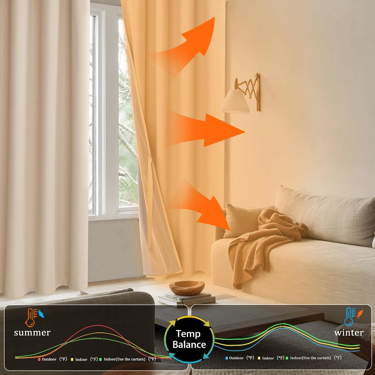 XWZO soundproof curtains folded to show fabric quality