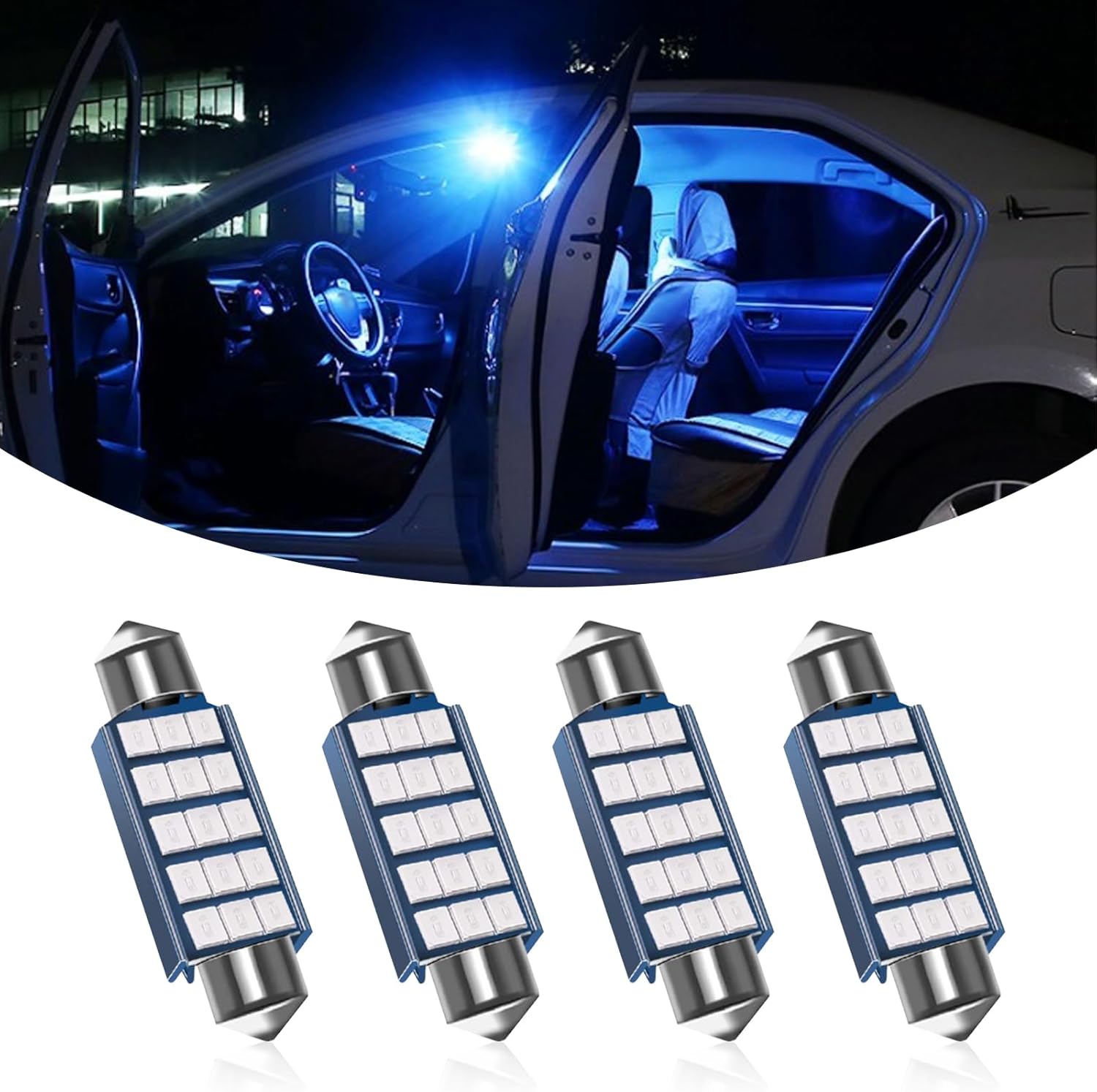 Fogfar 42mm double tip LED reading light front view