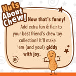 Nylabone peanut shape toy with peanut butter flavor