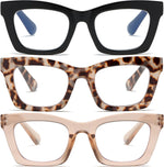 FSRTEP Oprah style reading glasses front view oversized square frames