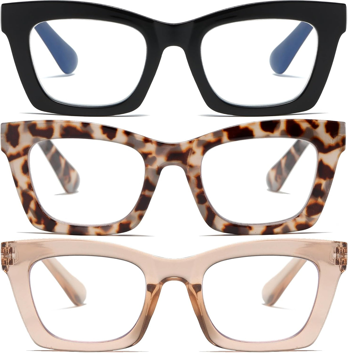 FSRTEP Oprah style reading glasses front view oversized square frames
