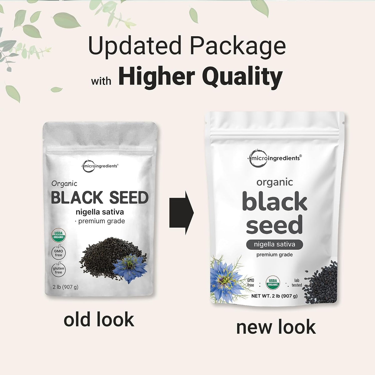 Micro Ingredients black cumin seed bulk pouch back label