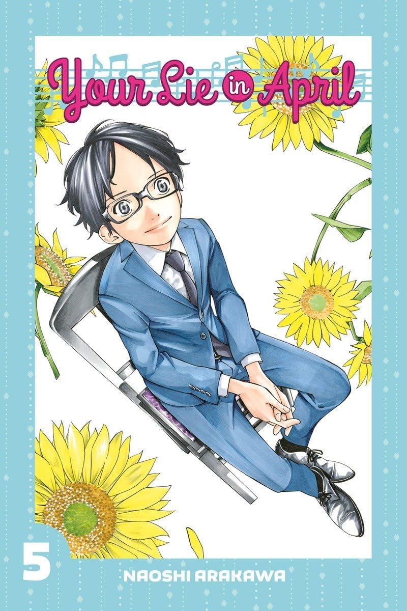 Naoshi Arakawa Your Lie in April 5 paperback book front view manga