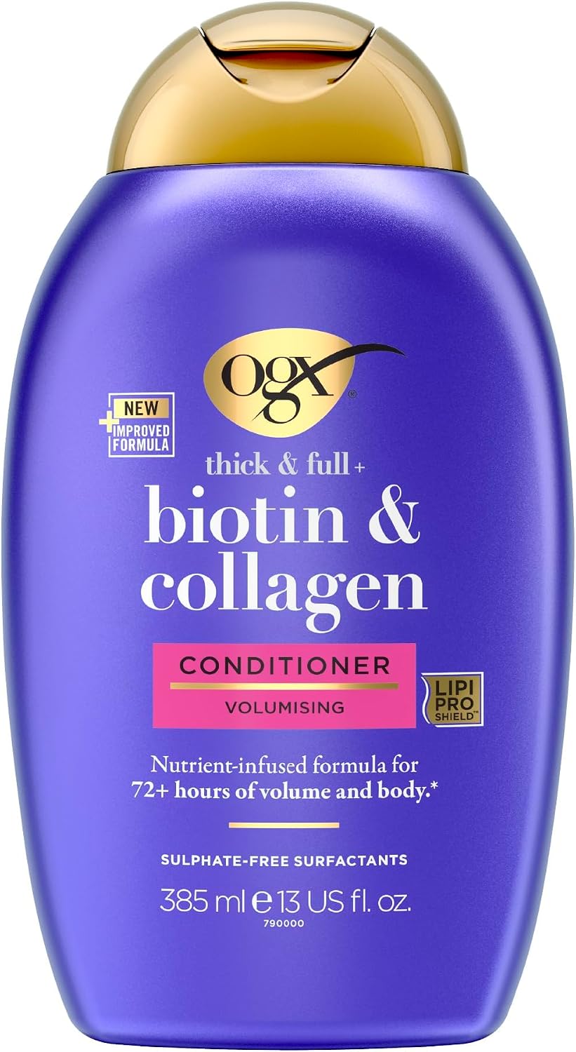 OGX Thick and Full Biotin and Collagen Conditioner front view bottle