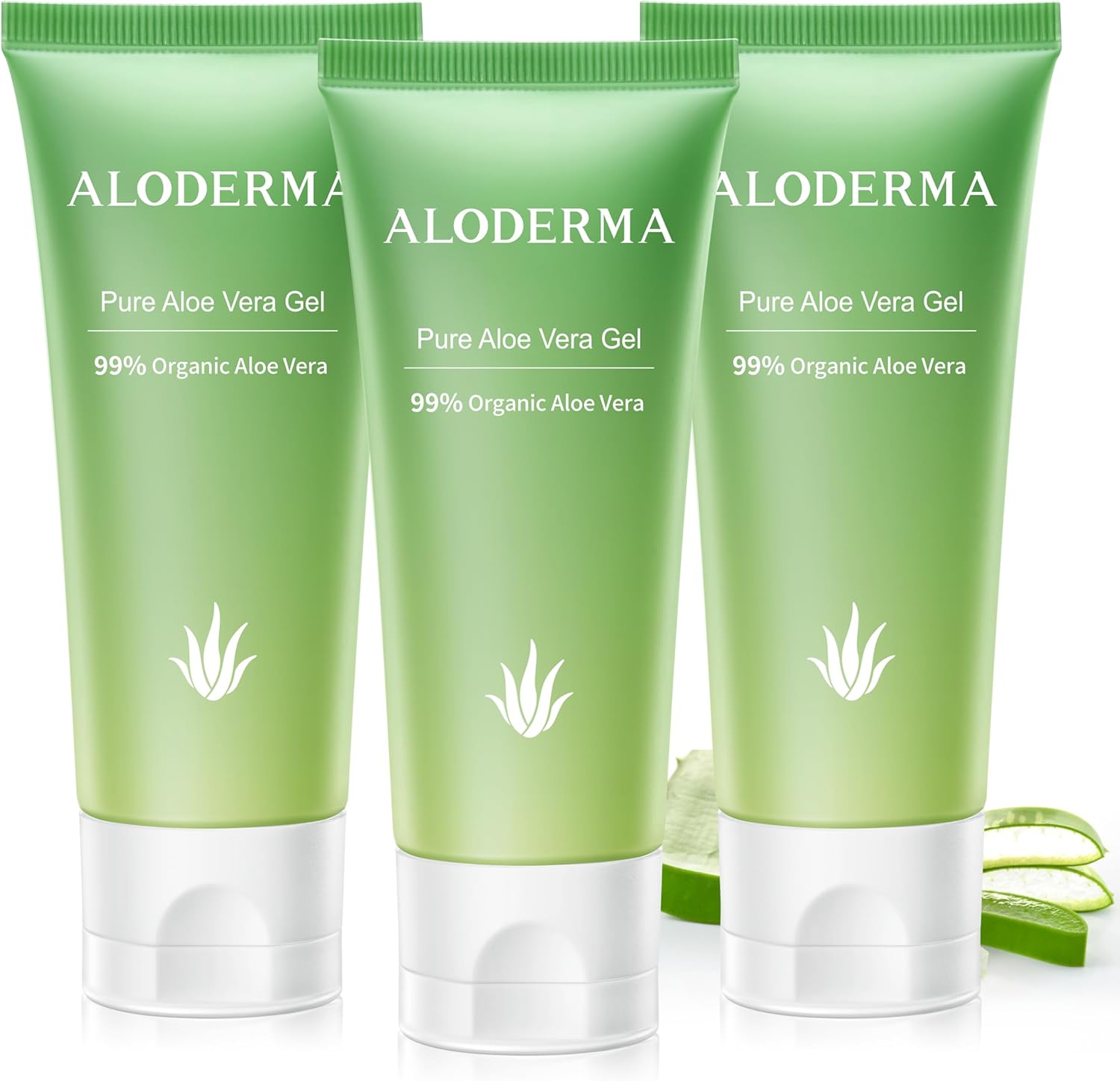Aloderma organic aloe vera gel for face and skin hydration