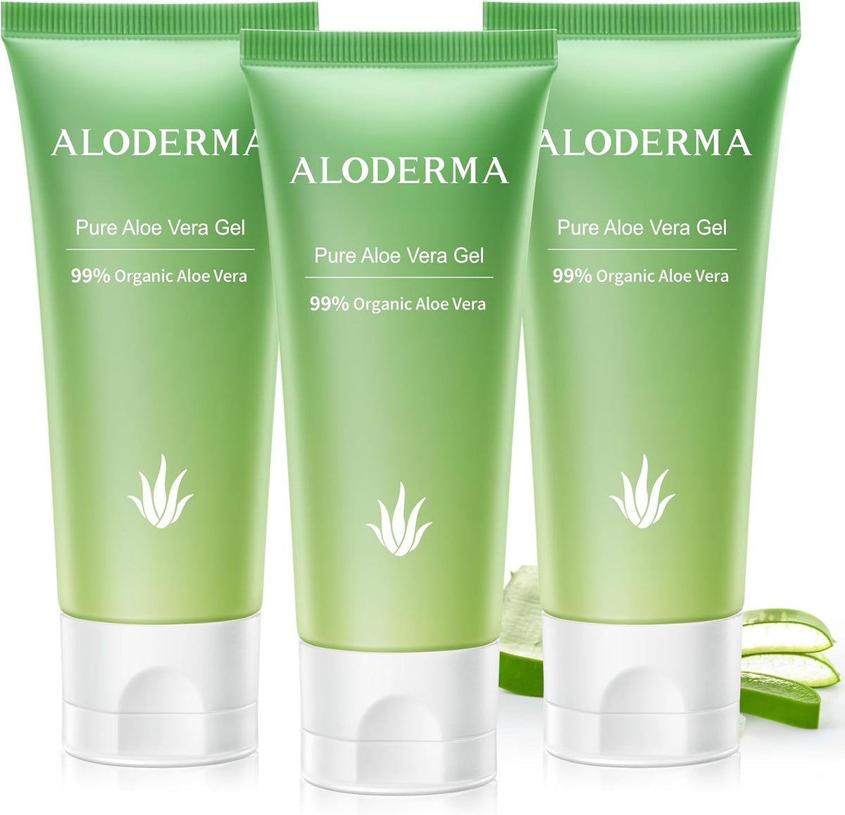 Aloderma organic aloe vera gel for face and skin hydration
