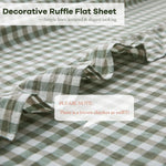 K Masaniji farmhouse style ruffled pillow shams detail view