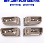 Close up of replacement door handle mounting points