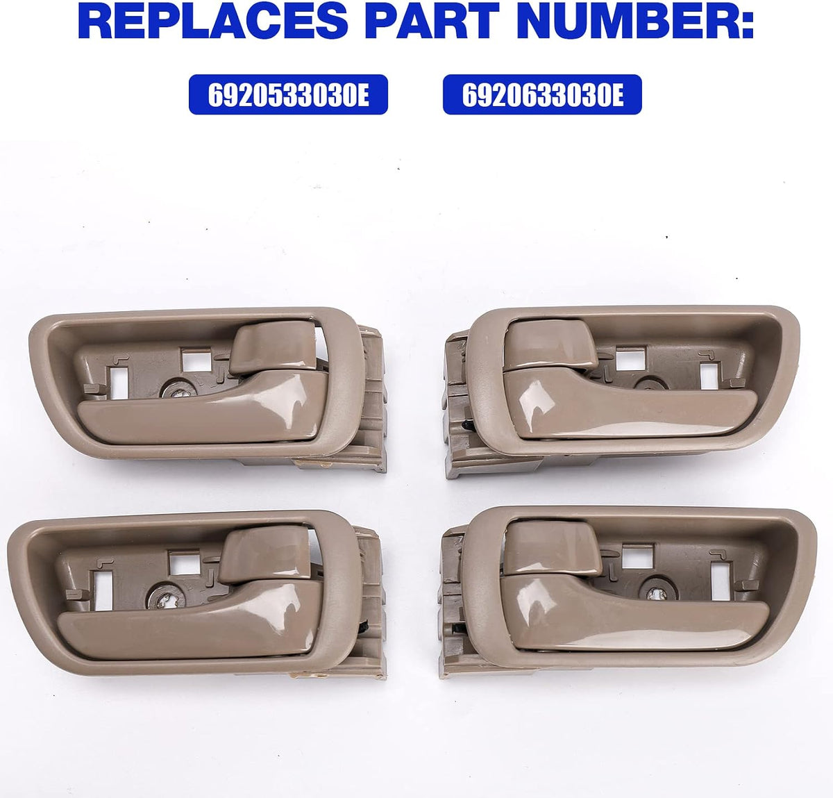 Close up of replacement door handle mounting points