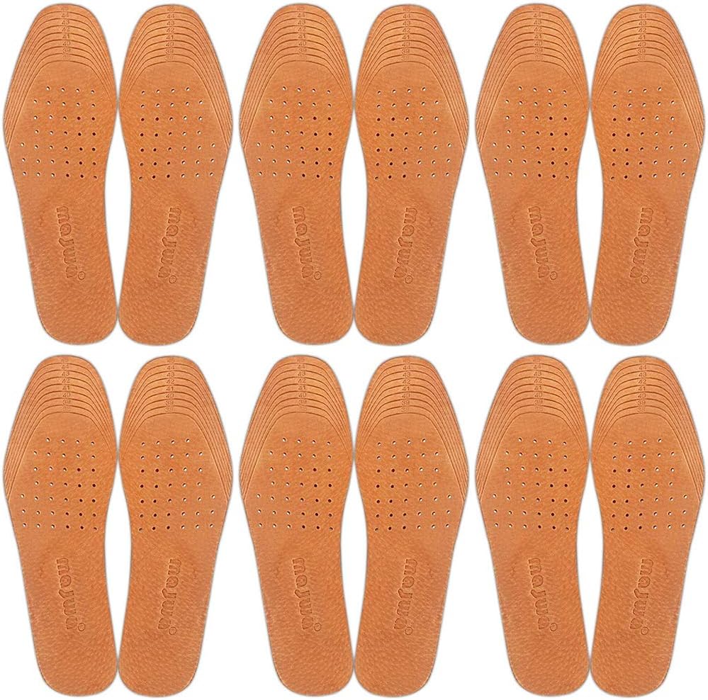 Absorbent Ultra Thin Pigskin Leather Insoles for Stinky Feet-Foot and Shoe Odor Inserts for Shoes-Cinnamon Inserts and Flats for Sweaty Feet and Hyperhidrosis (4 Pair (Pack of 1)) - Image 7
