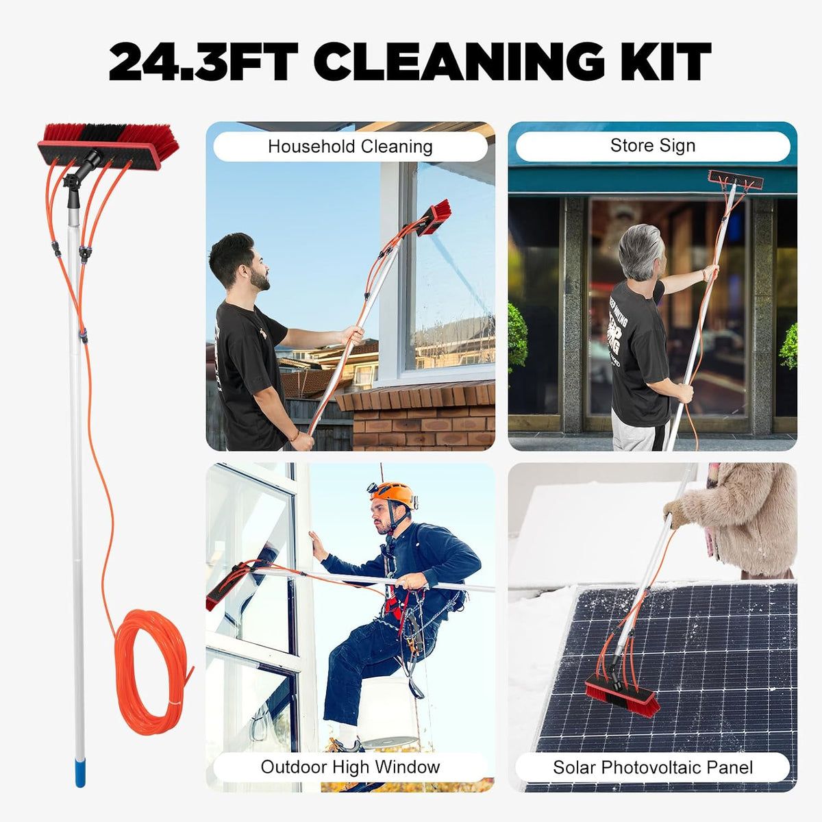Sallurmose window cleaning tool carrying bag