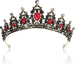 SuPoo wedding crowns for women tiara front view crystal princess crown