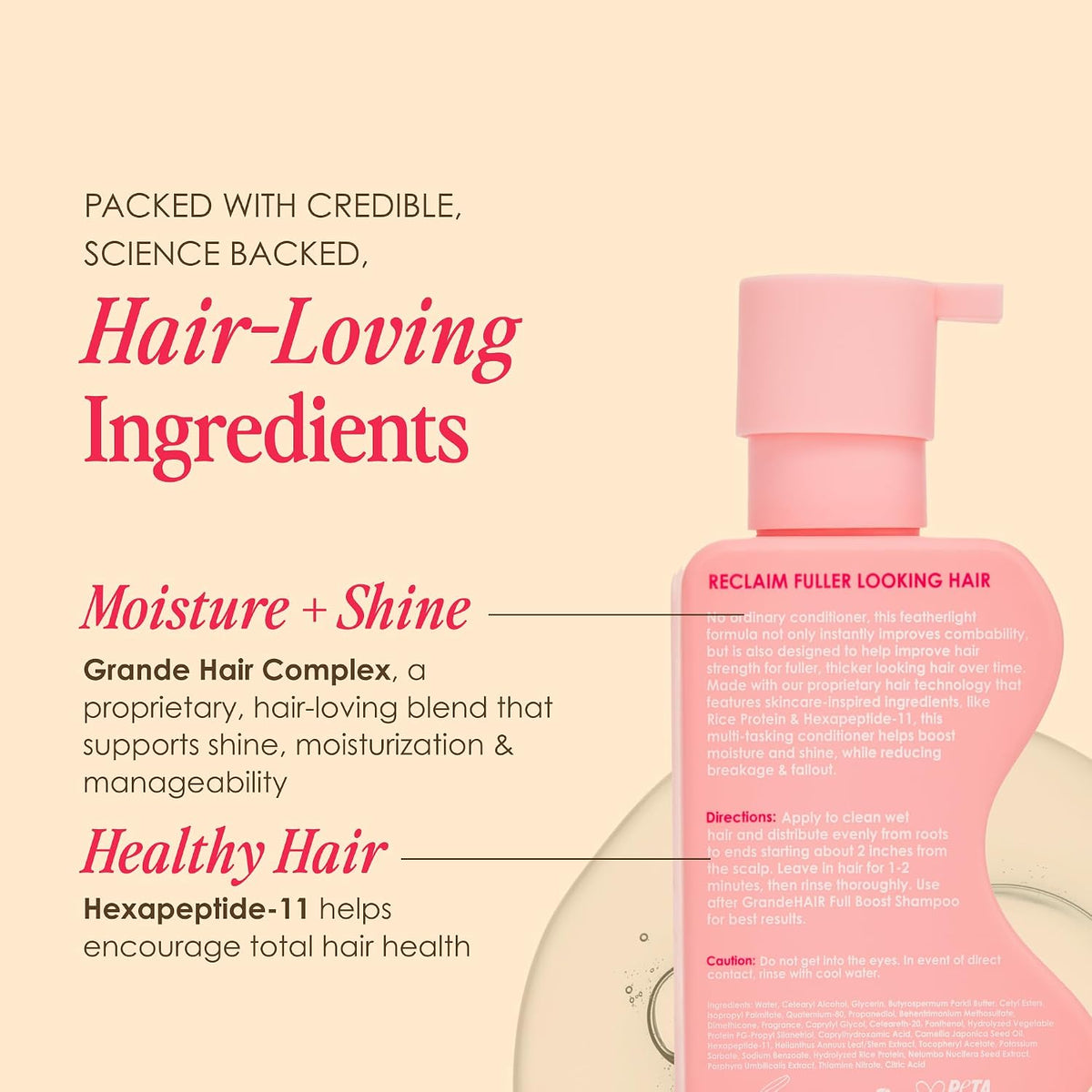 Grande Cosmetics GrandeHAIR texture and lather preview