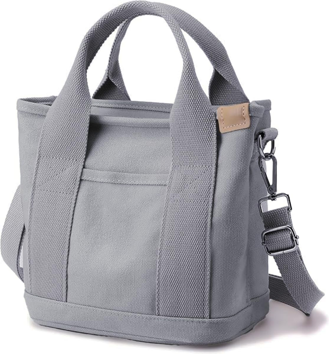 Small Tote Bag with Zipper, 2024 Canvas Multi-Pocket Crossbody Bag Shoulder Bag Satchel Hobo Bag Messenger Bag - Image 10