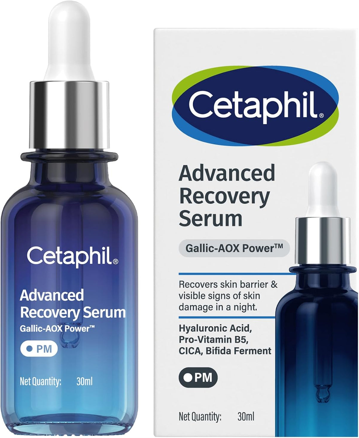 Cetaphil Advanced Recovery Serum front view bottle packaging