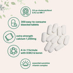 Micro Ingredients calcium D3 K2 and boron supplement back label nutritional facts
