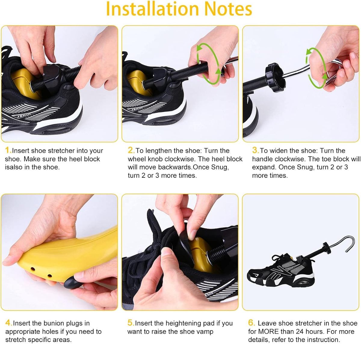Eachway stretcher with bunion plugs