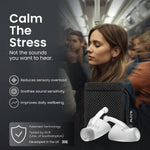 Flare Audio Calmer Mini silicone earplugs in storage pouch