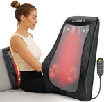 CuPiLo Shiatsu Back and Neck Massager front view showcasing the ergonomic design and mesh fabric panel.