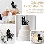 Kootips acrylic cake topper displayed on wedding cake
