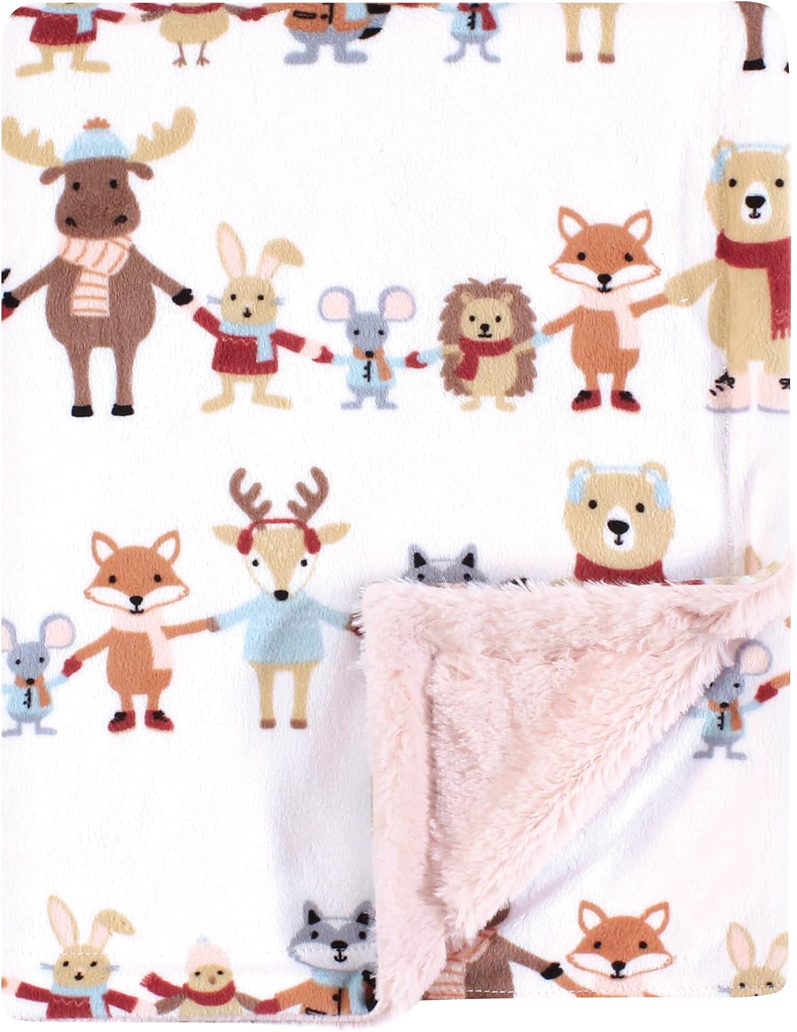 Hudson Baby Unisex Baby Plush Blanket with Furry Binding and Back, Elephant, One Size - Image 12