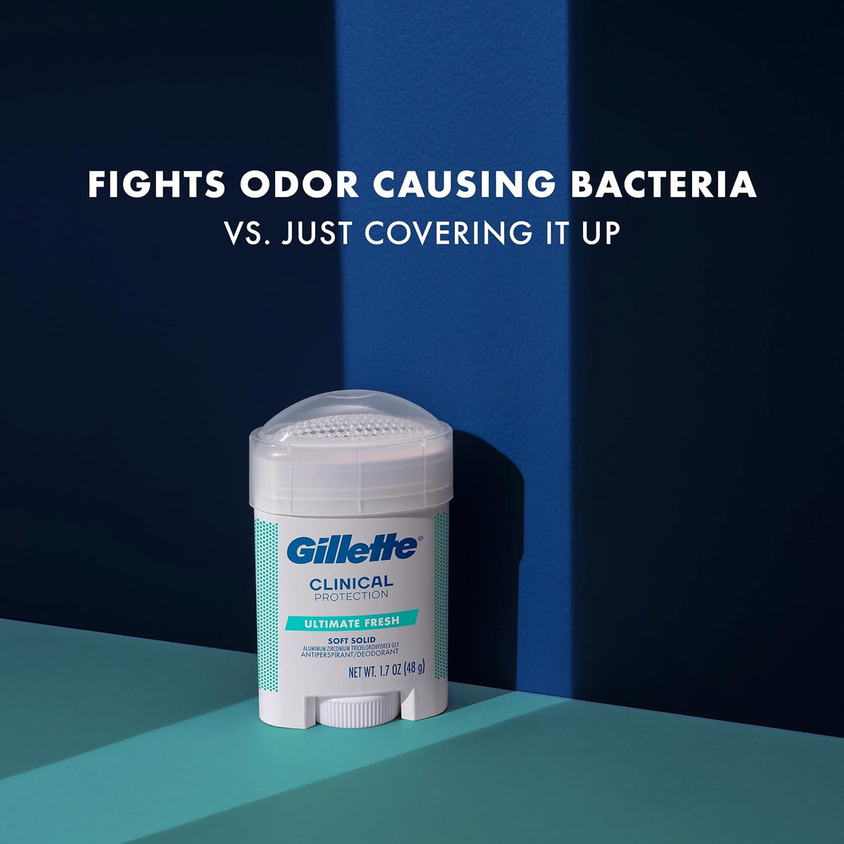 Gillette ultimate fresh scent deodorant branding close up