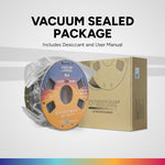 Overture PLA filament vacuum sealed package