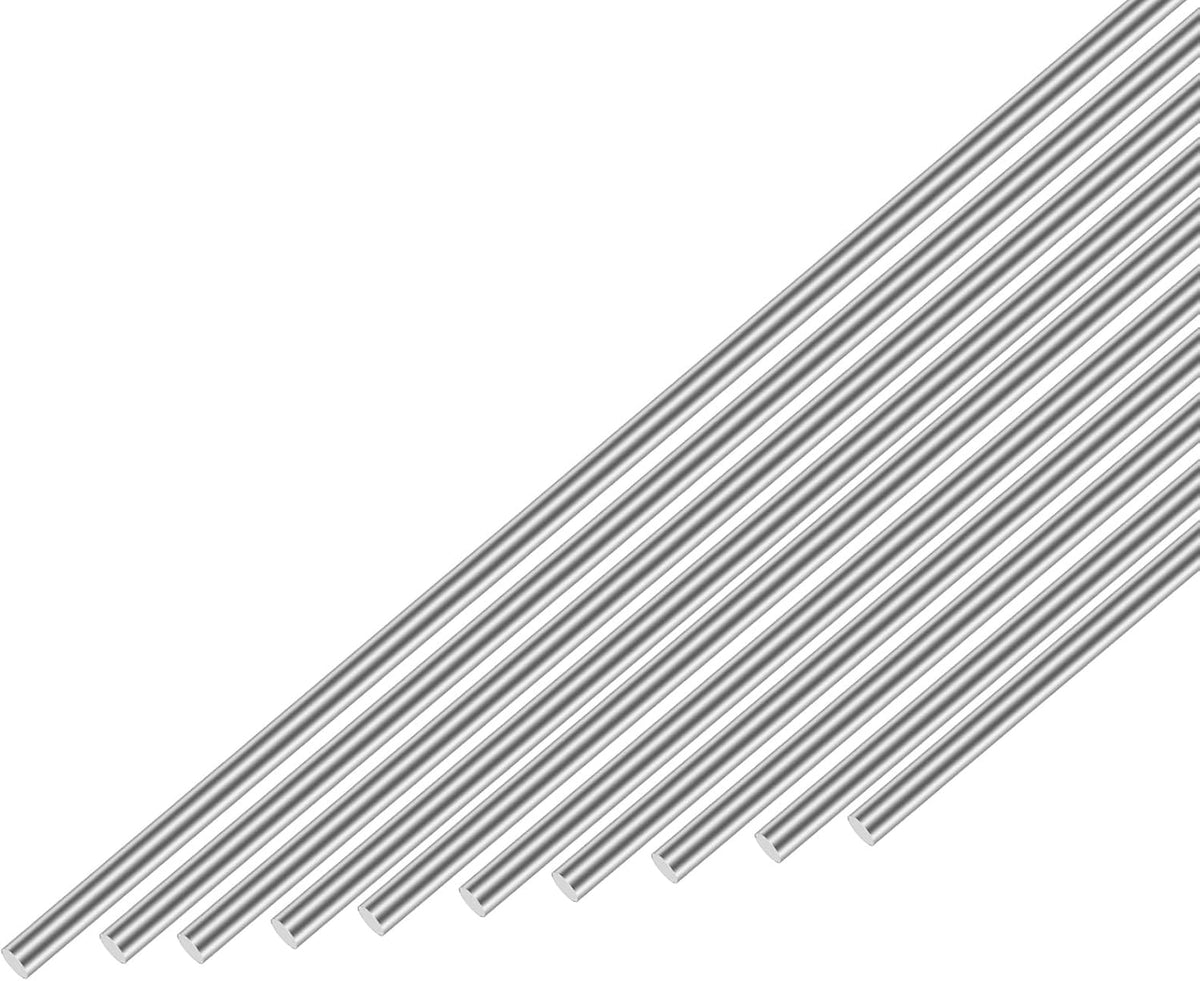 304 Stainless Steel Round Rod 1.5mm x 300mm, 10pcs Metal Solid Shaft Rods Lathe Bar Stock for Industry, Metal Working Hobbies and DIY Craft - Image 10