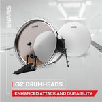 Evans 13 inch clear tom head surface details