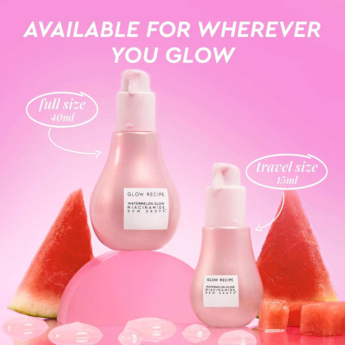Glow Recipe illuminating makeup primer bottle with festive holiday ribbon detail