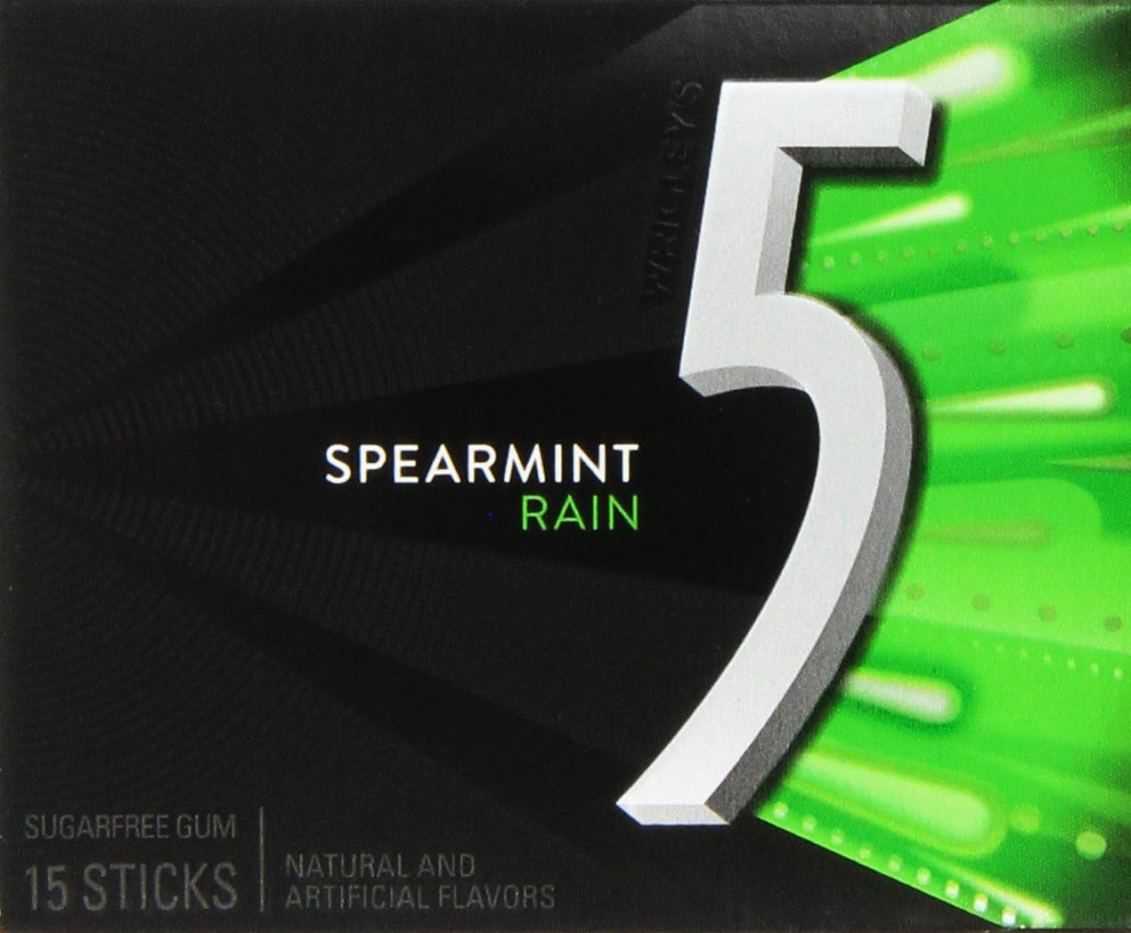Wrigley's 5 Rain Spearmint Gum front view package