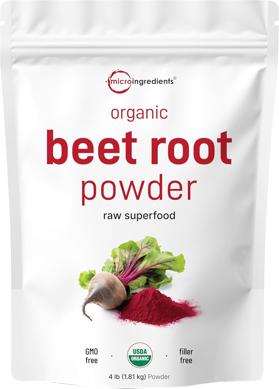 Micro Ingredients Organic Beet Root Powder, 8 oz | Nitric Oxide Supplement, Water Soluble, Highly Concentrated Raw Beet Supplement, Superfood Drink Mix, Non-GMO, Plant Based - Image 10