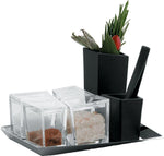 Alessi Cum Grano Salis salt set front view designer dining accessory