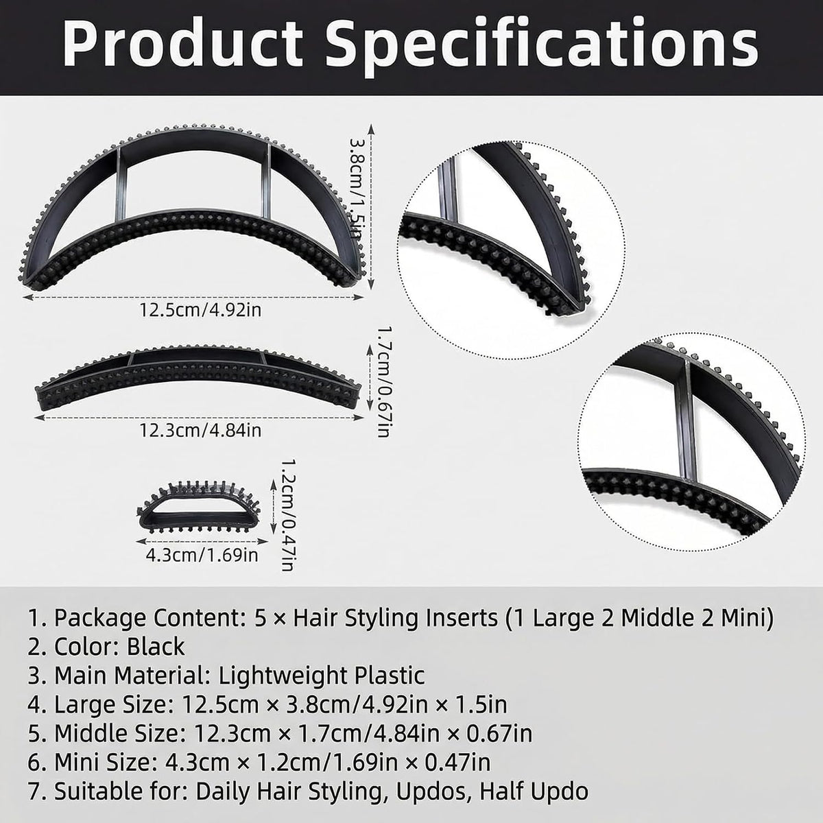 Upstore volume hair base pads set layout