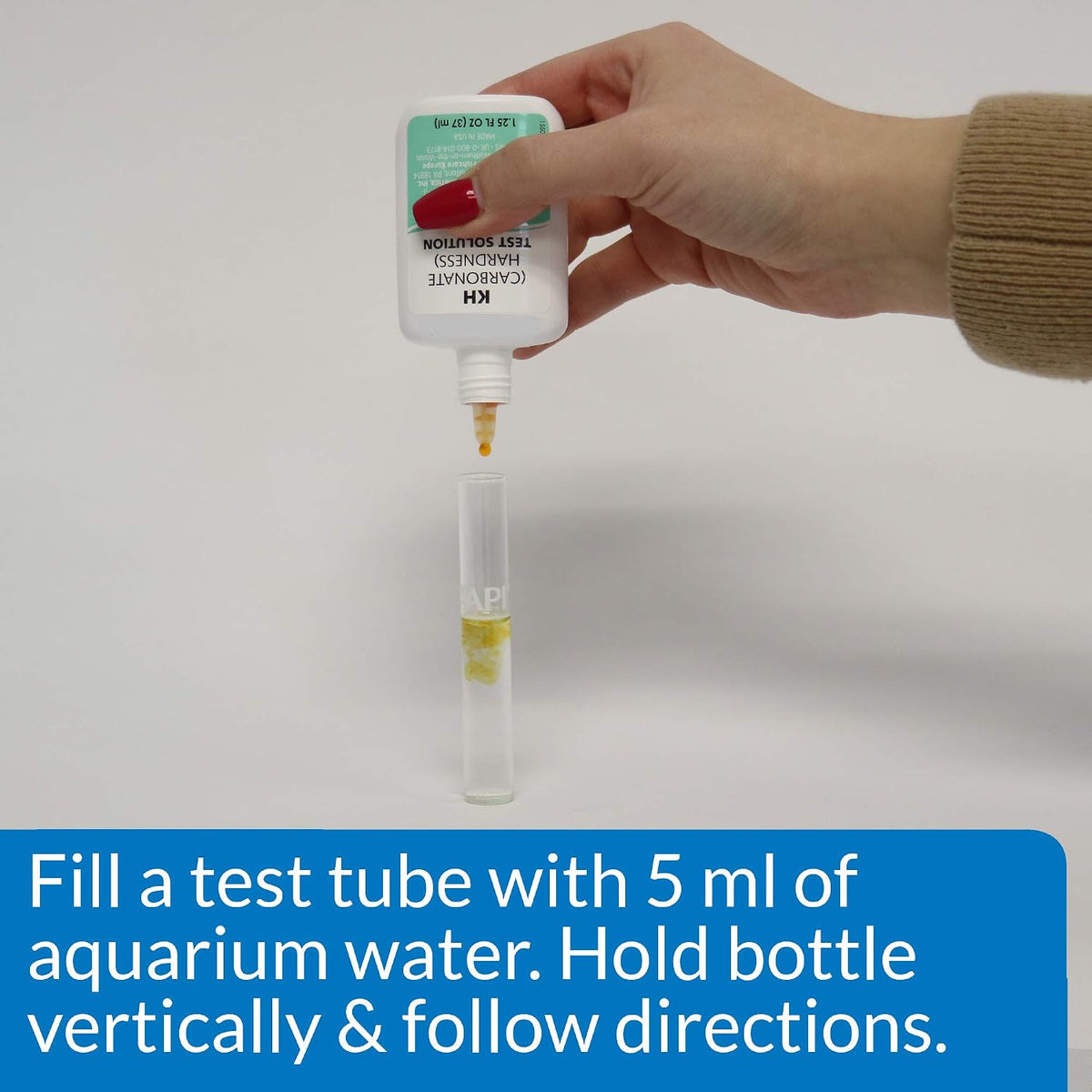 API liquid test kit packaging and contents