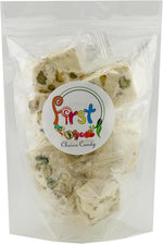 FirstChoiceCandy pistachio divinity candy arranged on a festive dessert platter.