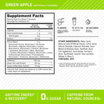 Side view of imported Optimum Nutrition Amino Energy showing the amino acid matrix information.