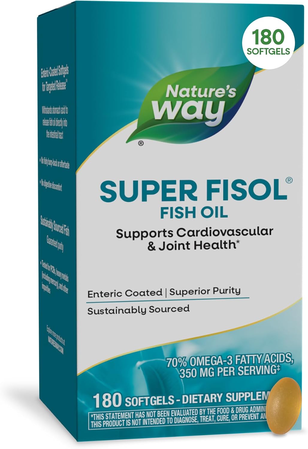 Natures Way Super Fisol Fish Oil front view bottle