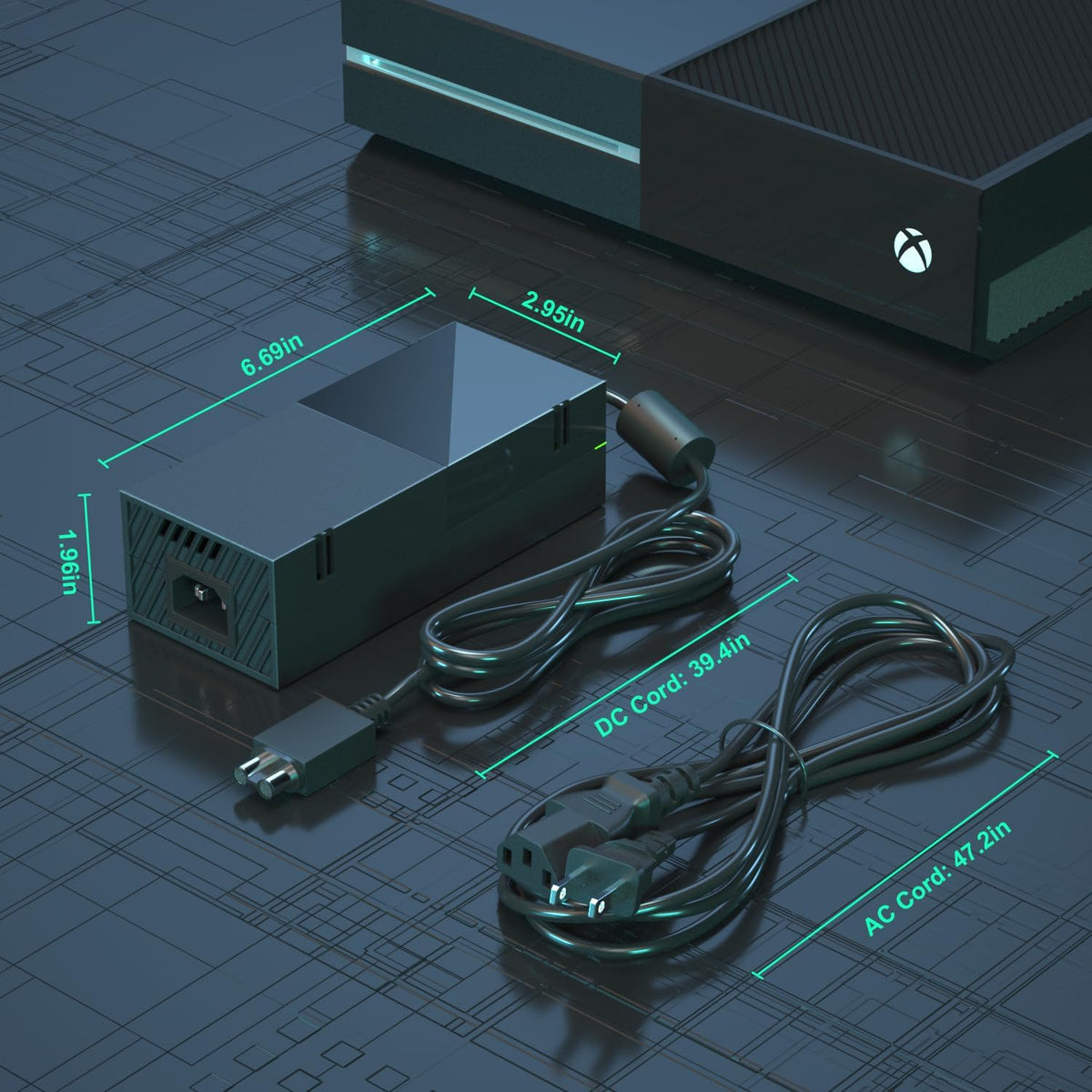 Ponkor Xbox One power supply in box packaging